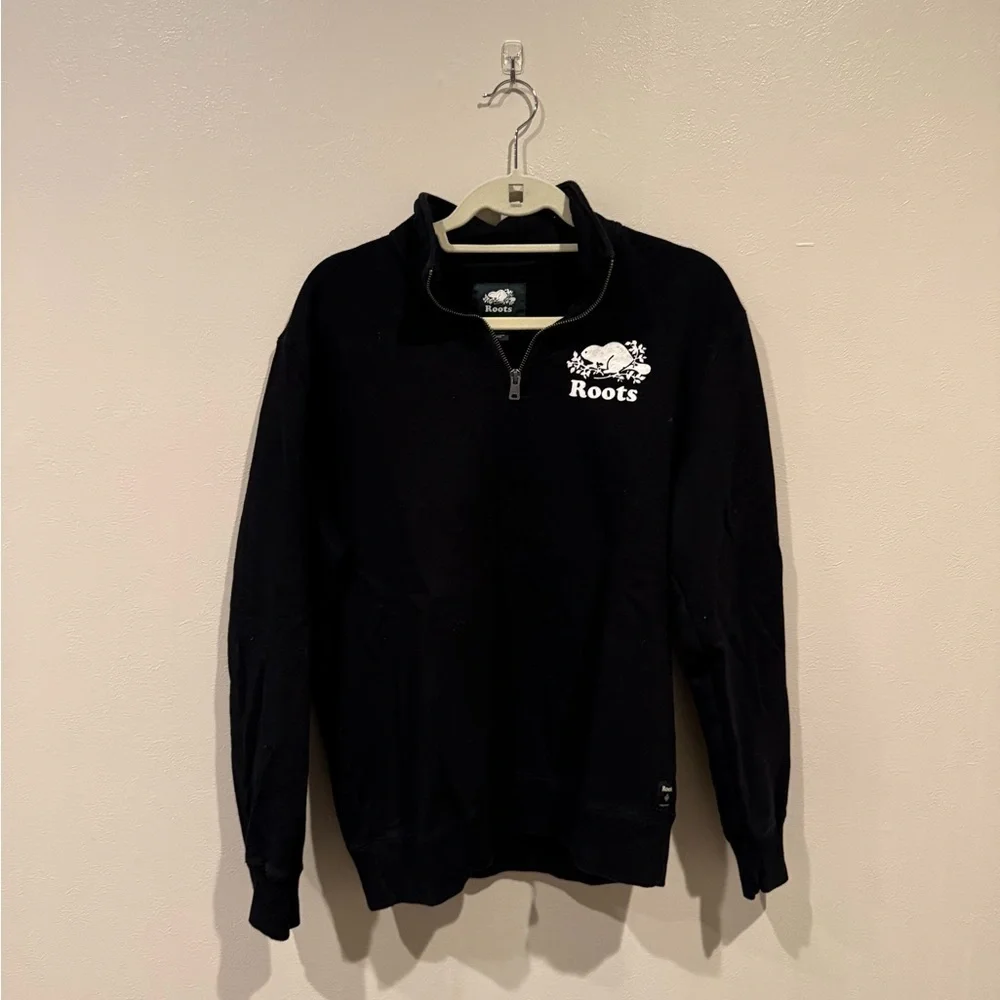Roots Black Men’s Sweater/ Quarter Ziop